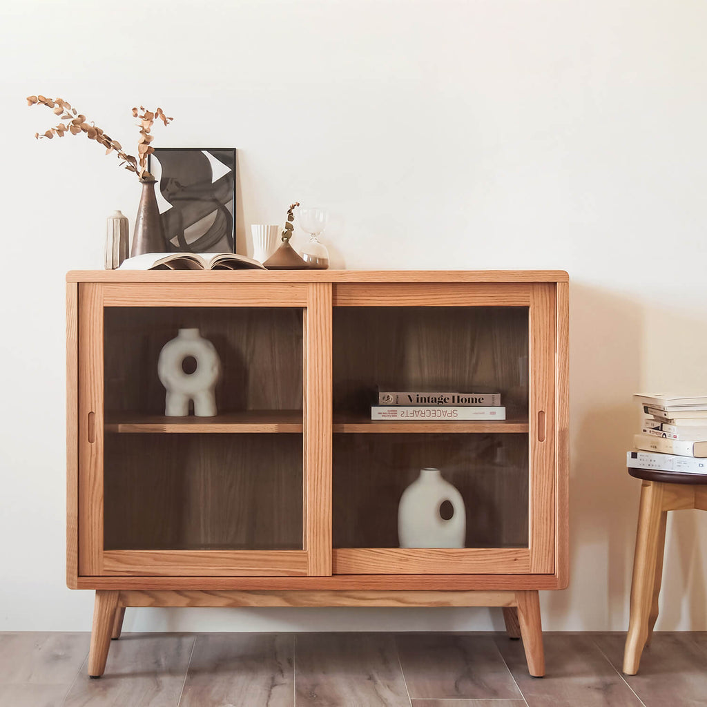 森手木工┃微風雙滑門半高櫃