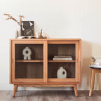 森手木工┃微風雙滑門半高櫃