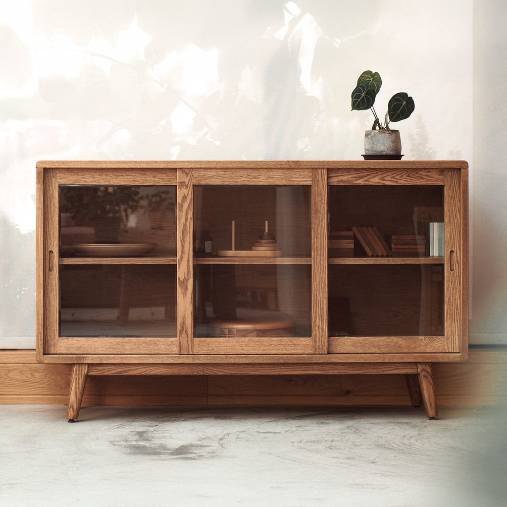 森手木工┃微風三滑門半高櫃