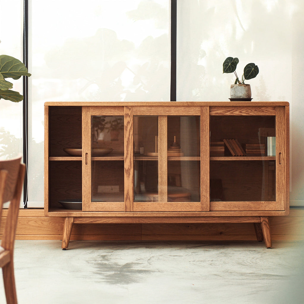 森手木工┃微風三滑門半高櫃