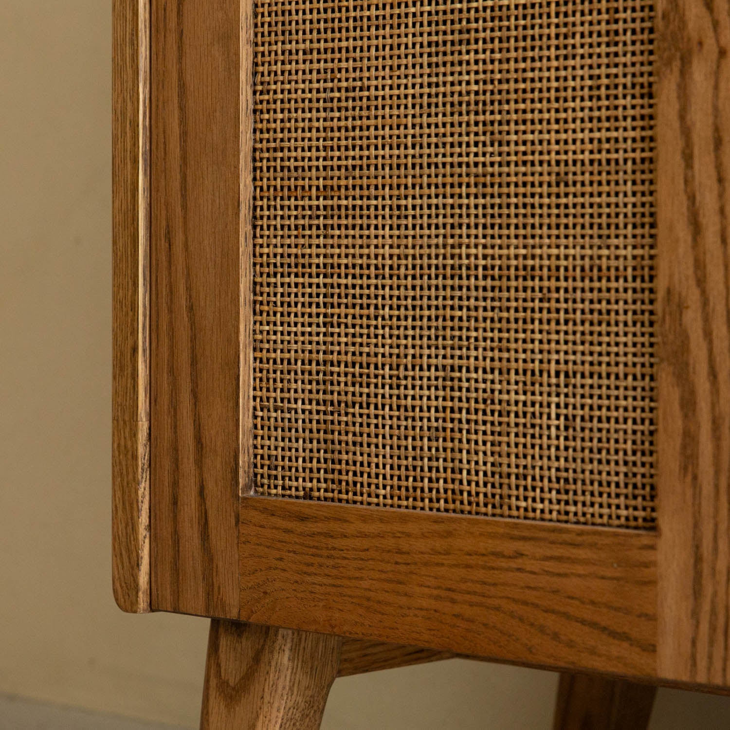 森手木工┃藤編雙門雙抽鞋櫃