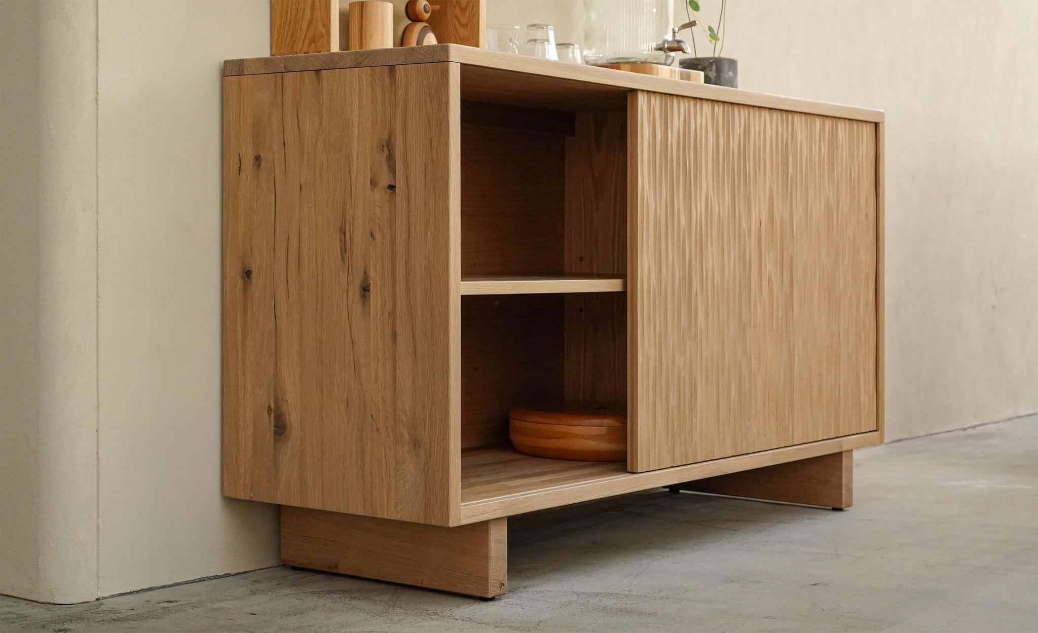 森手木工┃田野滑門半高櫃