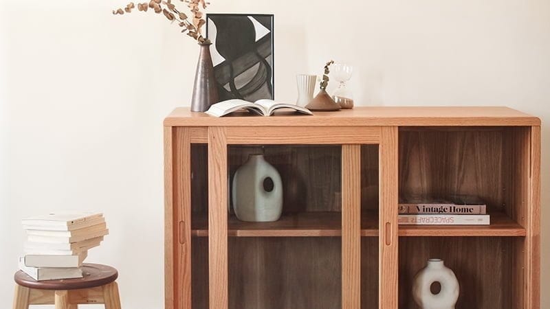 森手木工┃微風雙滑門半高櫃