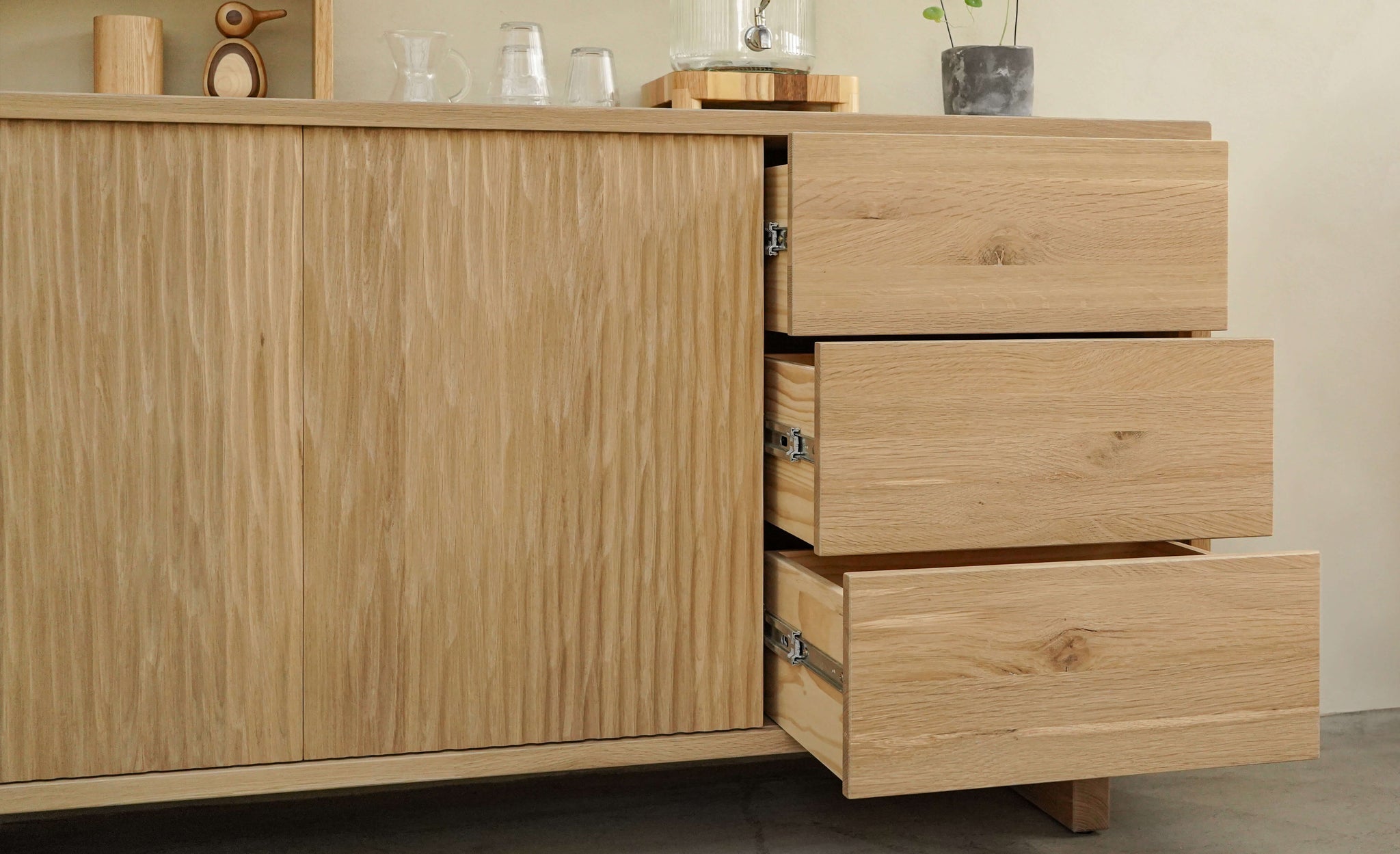 森手木工┃田野滑門半高櫃