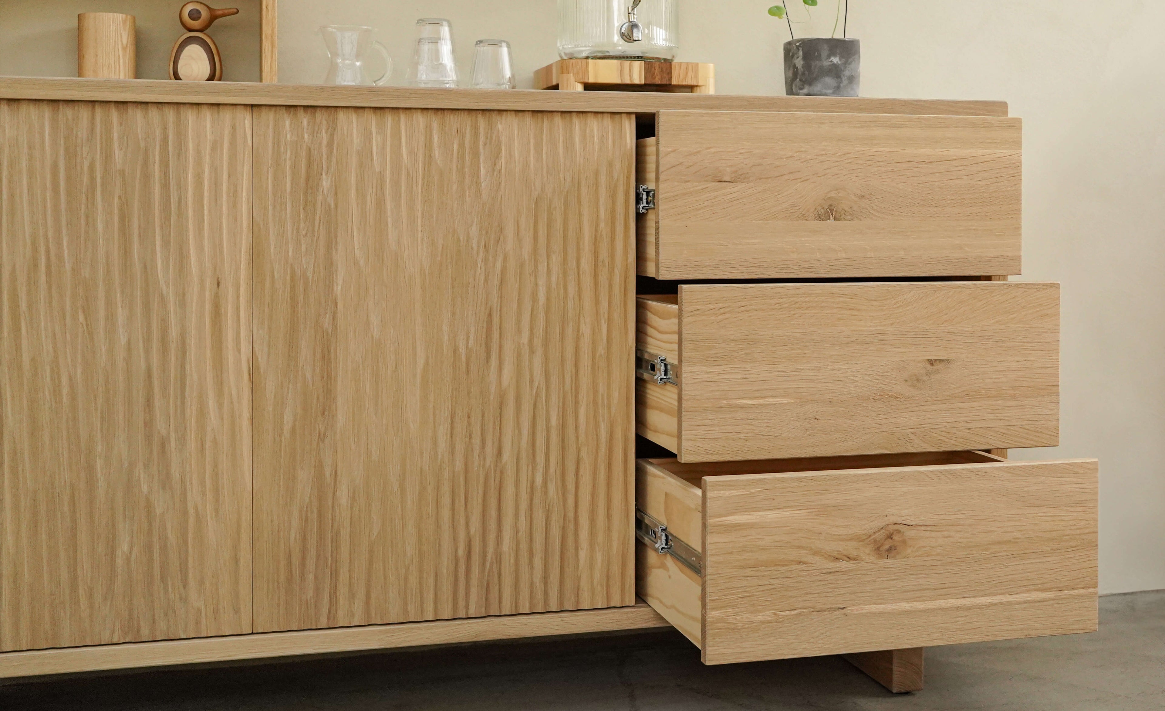 森手木工┃田野滑門半高櫃