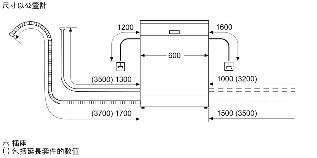 BOSCH 4系列 15人份美型玻璃 嵌入式洗碗機 60 cm 白色 SJU4EKW00W