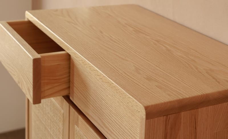 森手木工┃藤編雙門雙抽鞋櫃