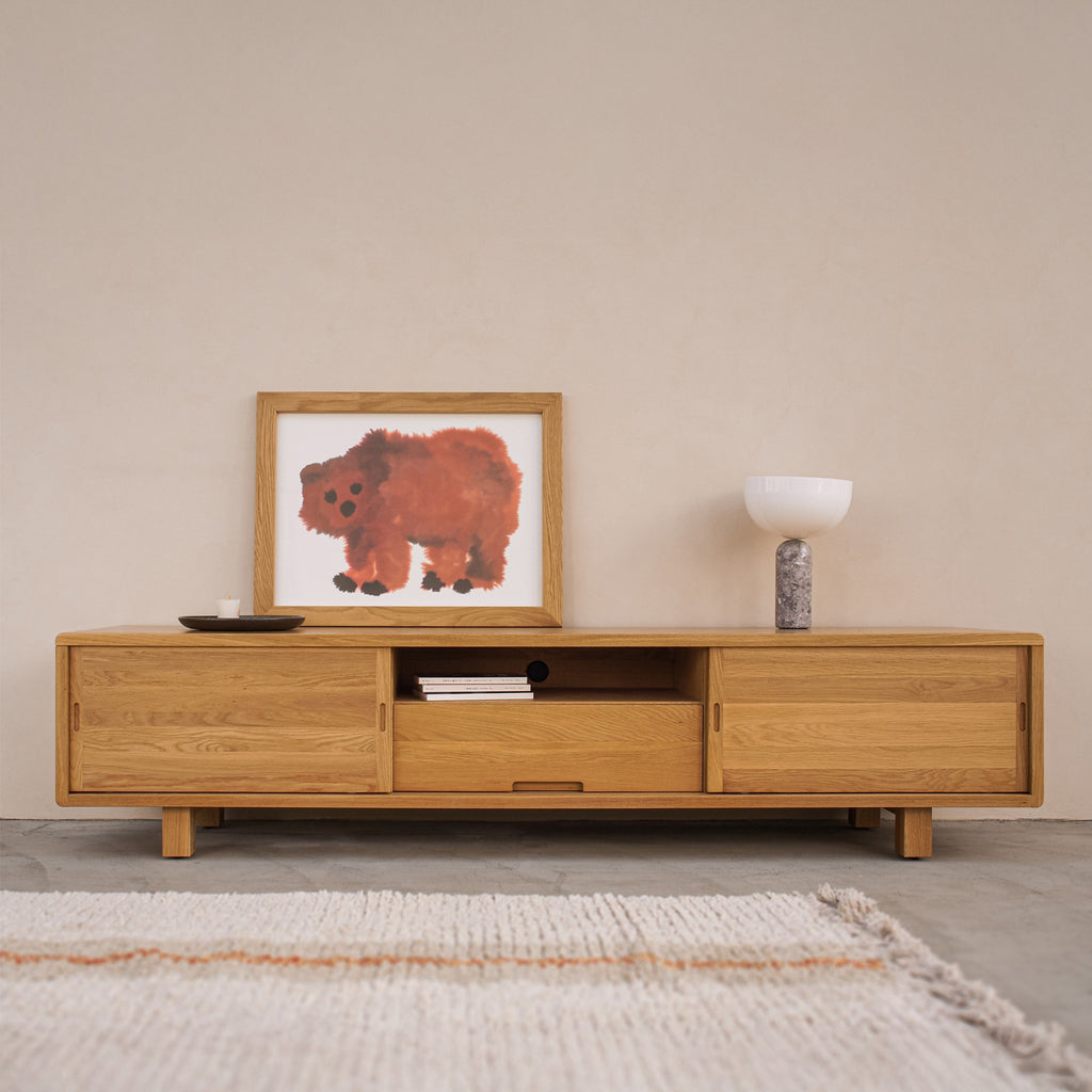 森手木工┃馬可雙滑門電視櫃