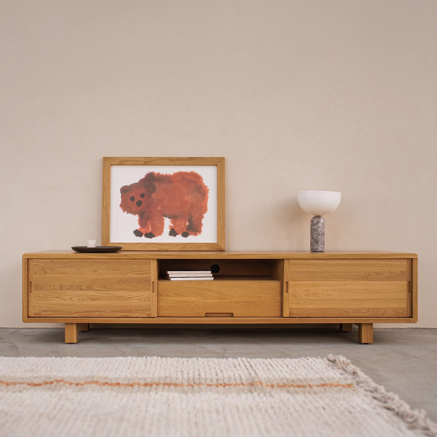 森手木工┃馬可雙滑門電視櫃