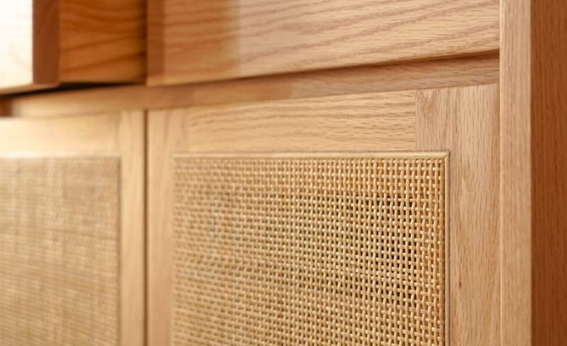 森手木工┃藤編雙門雙抽鞋櫃