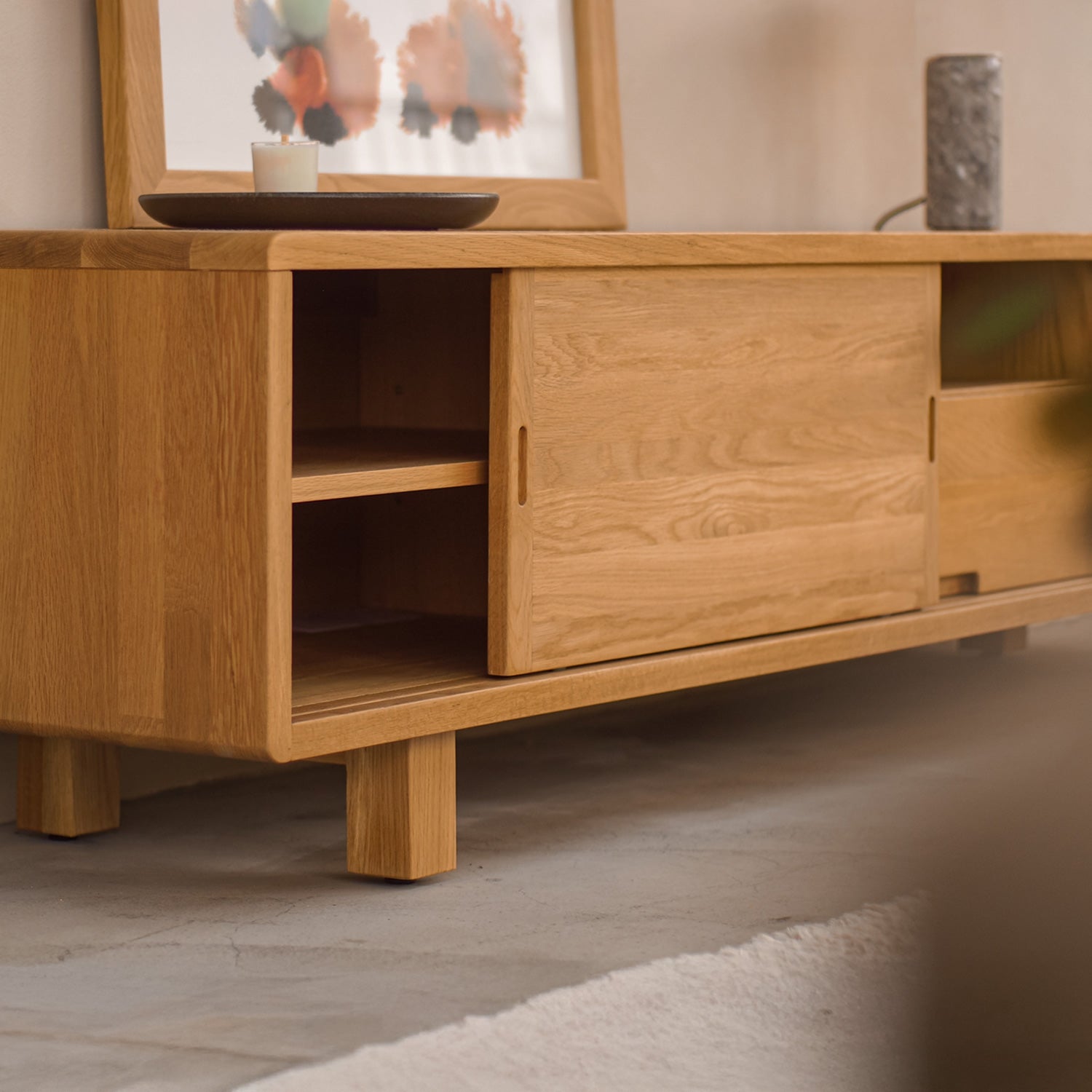 森手木工┃馬可雙滑門電視櫃