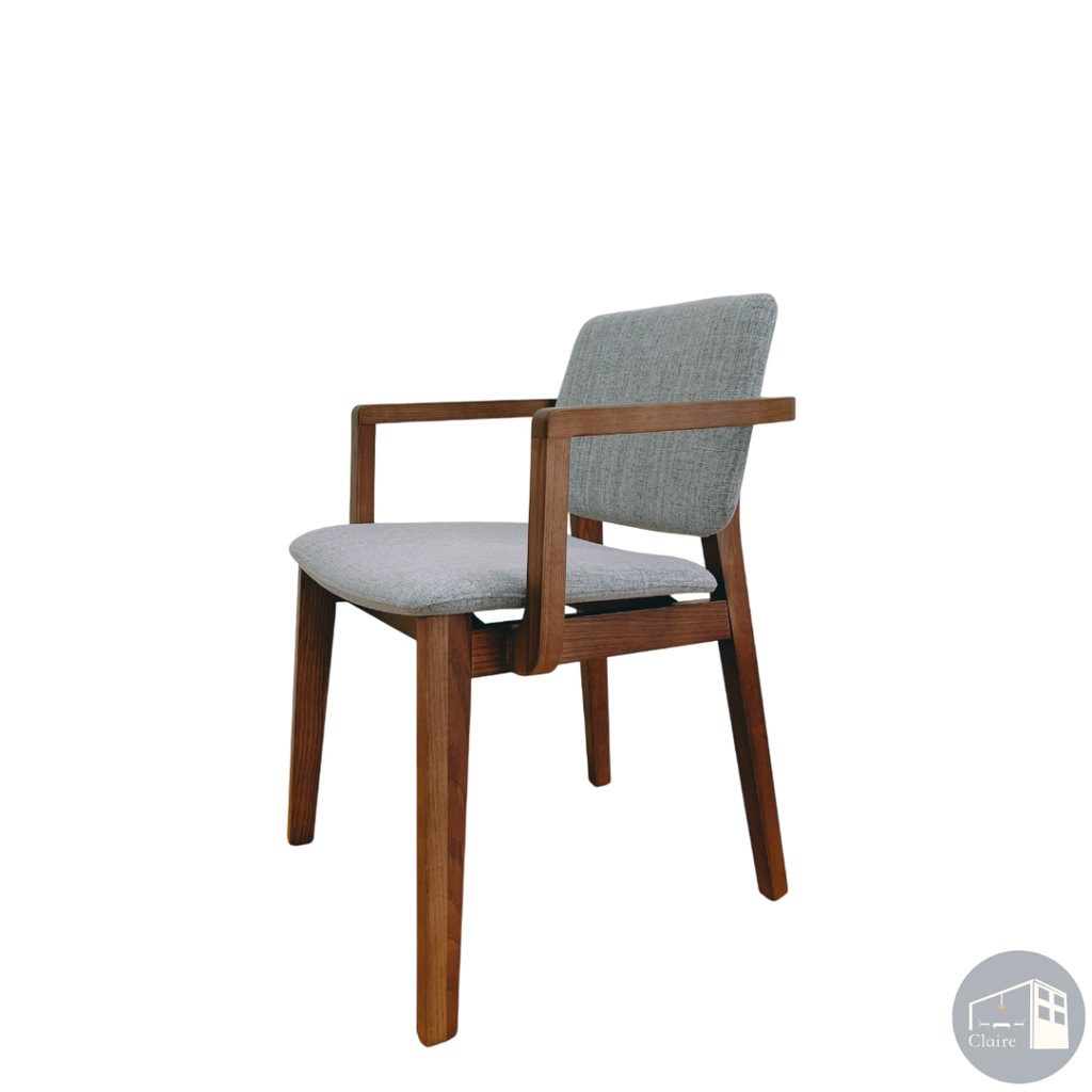 訂製家具｜彩虹扶手椅（質感灰）｜經典圓弧 × 加強舒適支撐